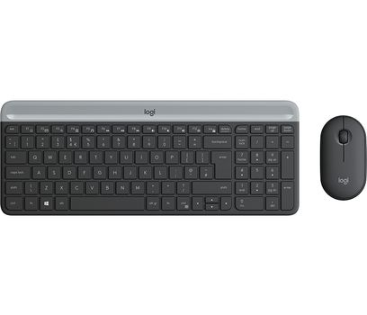 LOGITECH h Slim Wireless Combo MK470 - Keyboard and mouse set - wireless - 2.4 GHz - QWERTY - UK - graphite (920-009202)
