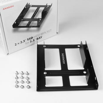 AXAGON Reduction for 2x 2.5" HDD Into 3.5" Pos.  Factory Sealed (RHD-225)