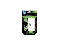 HP 21 svart/22 tre farger 2-pakning med originalblekkpatroner