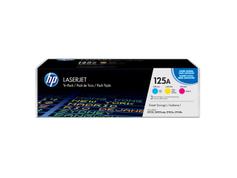 HP 125A - 3-pack - gul, cyan, magenta - original - LaserJet - tonerpatron (CE259AM)