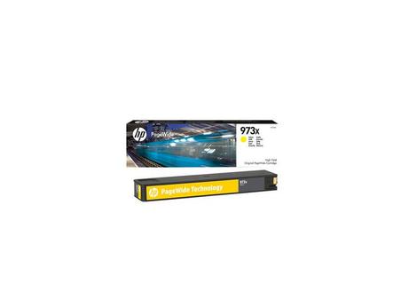HP 973X - Høy ytelse - gul - original - PageWide - blekkpatron - for PageWide Managed MFP P57750, P55250; PageWide Pro 452, 477 (F6T83AE)