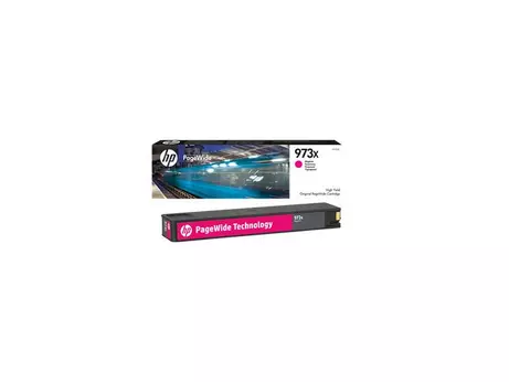 HP 973X - Høy ytelse - magenta - original - PageWide - blekkpatron - for PageWide Managed MFP P57750, P55250; PageWide Pro 452, 477 (F6T82AE)