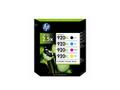 HP 920XL original ink cartridge black and tri-colour high capacity black: 1.200 pages, colour: 700 pages combo-pack