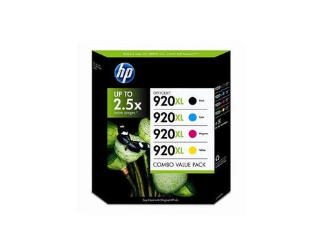 HP 920XL original ink cartridge black and tri-colour high capacity black: 1.200 pages, colour: 700 pages combo-pack (C2N92AE)