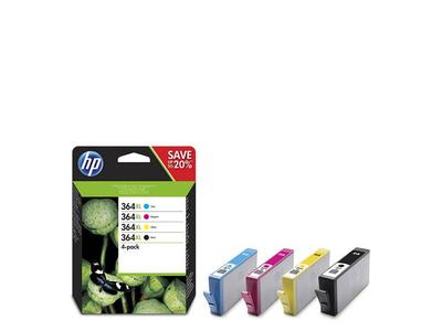 HP No 364XL Black and Colour Ink Cartridges  (N9J74AE)