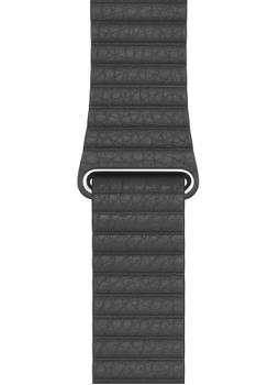 APPLE Watch 44mm, Leather Loop Leather Loop, 44mm,  Black, Large (MXAC2ZM/A)