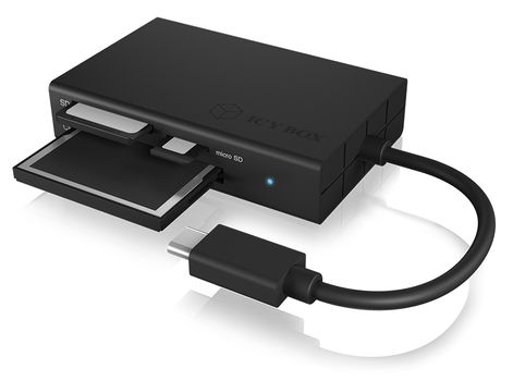 ICY BOX minnekortleser USB 3.0 Type-C CF, SD, microSD
