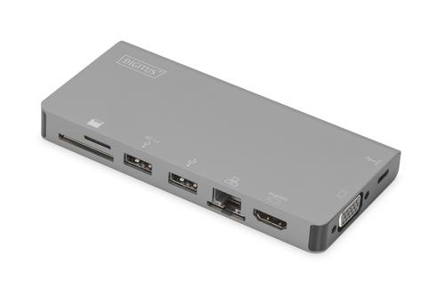 DIGITUS USB-C Multiport Travel Dock, (DA-70877)