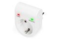 DIGITUS Surge Protection Adapter. White Factory Sealed