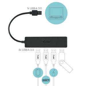 I-TEC iTEC U3HUB404. USB 3.0 (3.1 Gen 1) Type-A. USB 3.0 (3.1 Gen 1) Type-A. USB. Sort (U3HUB404)