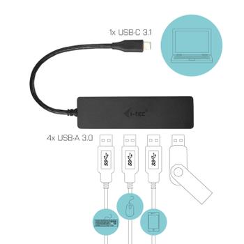 I-TEC USB-C SLIM PASSIVE HUB 4 (C31HUB404)