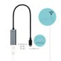 I-TEC USB-C Metal Gigabit Ethernet Adapter 1x USB-C to RJ-45 LED compatible with Thunderbolt 3 (C31METALGLAN)