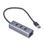 I-TEC USB 3.0 METAL 4-PORT HUB PASSIVE 4XUSB 3.0 SPACE GREY PERP (U3HUBMETAL403)