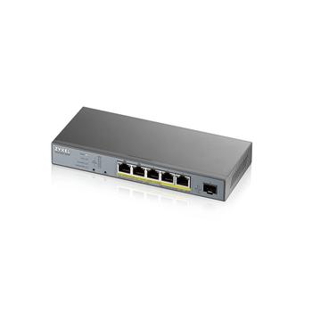 ZYXEL GS1350-66 Port managed CCTV PoE Switch long range 60W 802.3BT (GS1350-6HP-EU0101F)