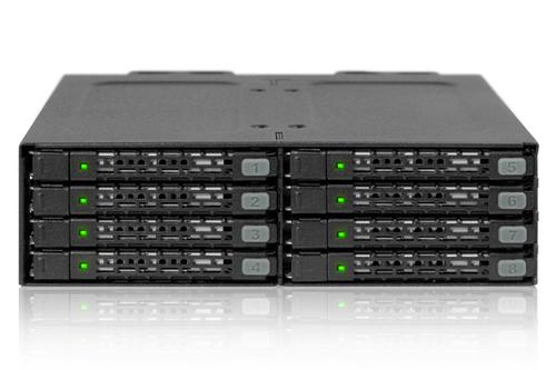 ICY DOCK ToughArmor,  8x2,5" SATA/SSD i en 5, 25"-plats,  svart (MB998SP-B)