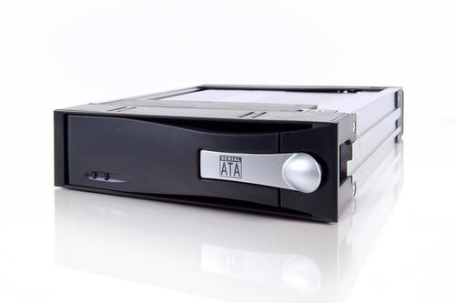 ICY DOCK 1x 3.5" SATA in 1x 5.25" bay mobile rack keylock w/ tray blac (MB123SK-1B)