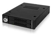 ICY DOCK ToughArmor MB992SK-B 2-Bay 2.5” SATA/SAS HDD & SSD Mobile Rack for External 3.5" Drive Bay