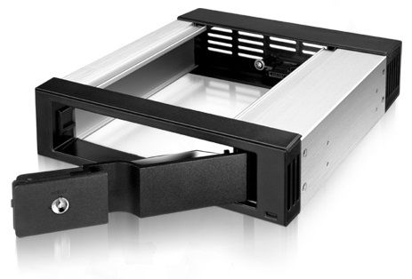ICY BOX Trayless Mobile Rack Trayless Mobile Rack for 3.5" SATA HDDs, IB-158SK-B,  1x 5.25" bay (IB-158SK-B)