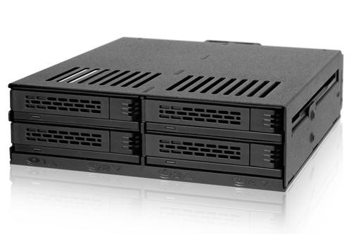 ICY DOCK 4-Bay 2.25" SATA in Ext 5.25" Bay (MB324SP-B)