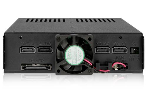 ICY DOCK 4-Bay 2.25" SATA in Ext 5.25" Bay (MB324SP-B)