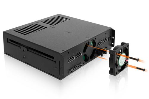 ICY DOCK 4-Bay 2.25" SATA in Ext 5.25" Bay (MB324SP-B)