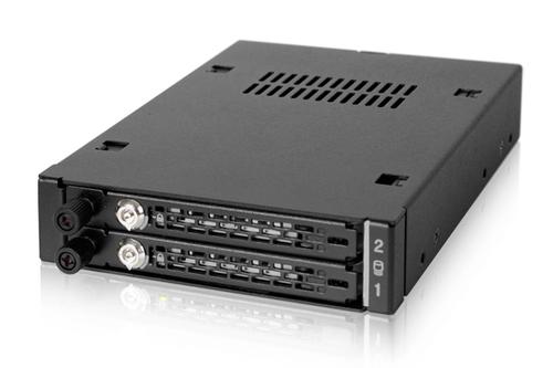 ICY DOCK ToughArmor 2x 2.5" to 1x 3.5" bay mobile rack SAS/SATA metal (MB492SKL-B)