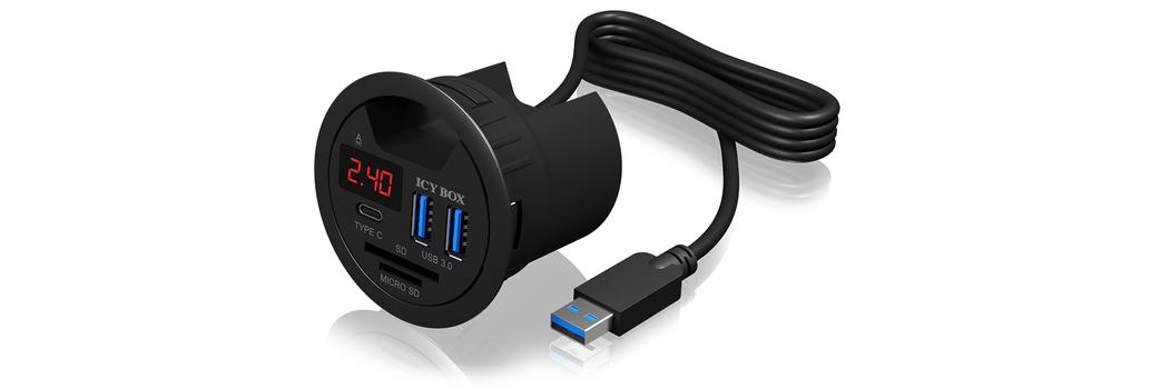 ICY BOX IB-Hub1404 - hub - 3 porter (IB-HUB1404)