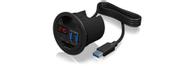 ICY BOX IB-Hub1404 - hub - 3 porter (IB-HUB1404)