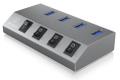 ICY BOX 1x USB 3.0 B, 4x USB 3.0 A (IB-HUB1405)