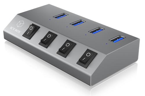 ICY BOX 1x USB 3.0 B, 4x USB 3.0 A (IB-HUB1405)
