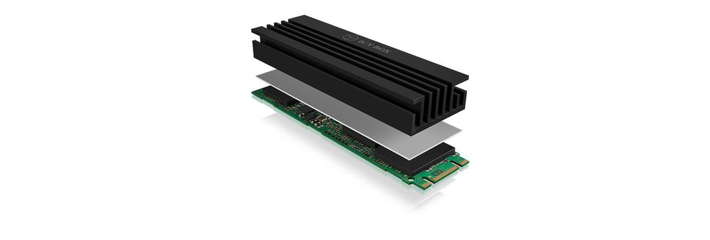 ICY BOX IB-M2HS-70 SSD cooler M.2 heat sink, kjøleribbe (IB-M2HS-70)