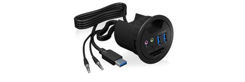 ICY BOX Desk Hub 2x USB 3.0, 1x USB 3.0 Type-C, audio input/ output,  SD reader (IB-HUB1404A)