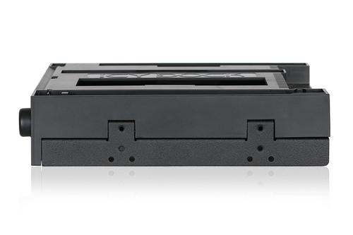 ICY DOCK DuoSwap Trägerloser 3,5” SATA HDD Wechselrahmen mit Ultra-Slim 9,5mm O (MB971SPO-B)