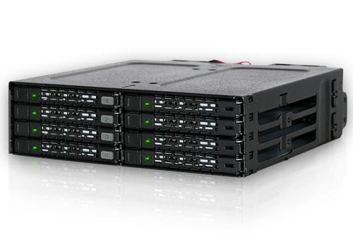 ICY DOCK 8x 2.5" to 1x 5.25" bay mobile rack SAS/SATA miniSAS HD metal (MB998IP-B)