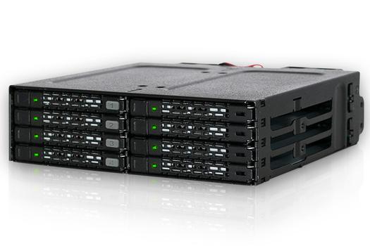 ICY DOCK 8x 2.5" to 1x 5.25" bay mobile rack SAS/SATA miniSAS HD metal (MB998IP-B)