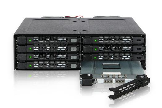ICY DOCK 8x 2.5" to 1x 5.25" bay mobile rack SAS/SATA miniSAS HD metal (MB998IP-B)