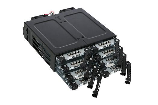 ICY DOCK 8x 2.5" to 1x 5.25" bay mobile rack SAS/SATA miniSAS HD metal (MB998IP-B)