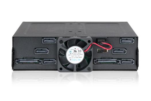 ICY DOCK 6x 2.5" to 1x 5.25" bay mobile rack SATA metal black (MB608SP-B)