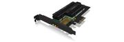 ICY BOX PCIe extension card for 2x M.2 SSDs, heat sinks (IB-PCI215M2-HSL)