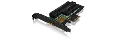 ICY BOX PCIe extension card for 2x M.2 SSDs, heat sinks
