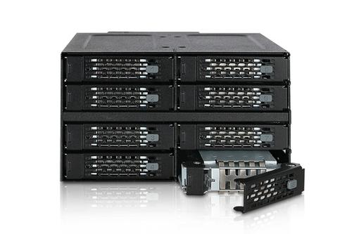 ICY DOCK 8x 2.5" SAS/SATA in 2x 5.25" bay backplane cage MiniSAS 80mm (MB508SP-B)