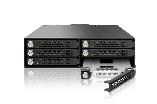 ICY DOCK 6x 2.5" to 1x 5.25" bay mobile rack SATA/SAS metal keylocks (MB996SK-6SB)