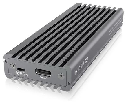 ICY BOX External enclosure for M.2 NVMe SSD, USB 3.1 Type-C, Grey (IB-1817M-C31)