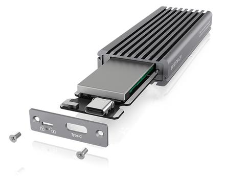 ICY BOX External enclosure for M.2 NVMe SSD, USB 3.1 Type-C, Grey (IB-1817M-C31)