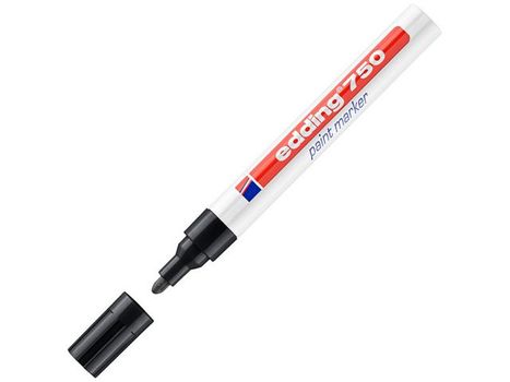 EDDING 750 Paint Marker Bullet Tip 2-4mm Line Black (Pack 10) - 4-750001 (888990)