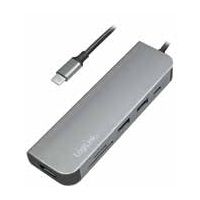 LOGILINK USB Hub Logilink UA0343 USB-C Cardreader 1xUSB3.2, HDMI, DP,  Cardreader (UA0343)