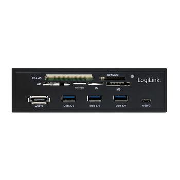 LOGILINK USB HUB 3.0 mit 6-fach Kartenleser schwarz (UA0341)