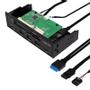 LOGILINK USB HUB 3.0 mit 6-fach Kartenleser schwarz (UA0341)