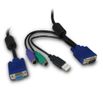 INTER-TECH IPC 19" KVM-Kabel VGA/ PS2/ USB,  3 m Länge