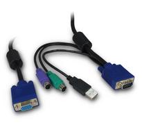 INTER-TECH Kvm Cable Black, Blue 3 M